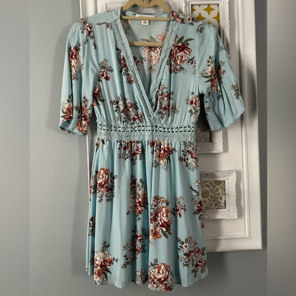 Floral Blue Dress